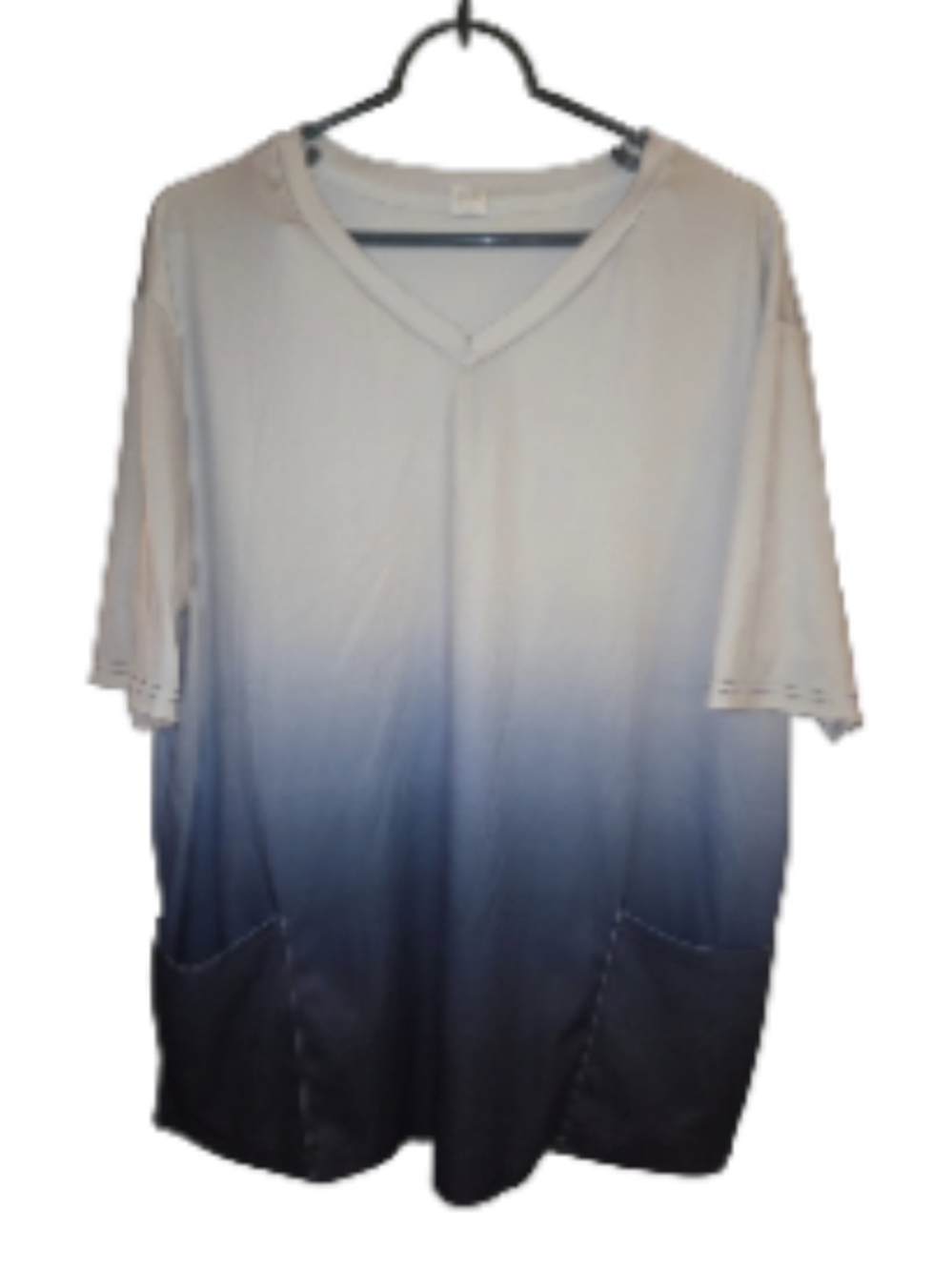 Ombré V-Neck Woman's Scrub Top